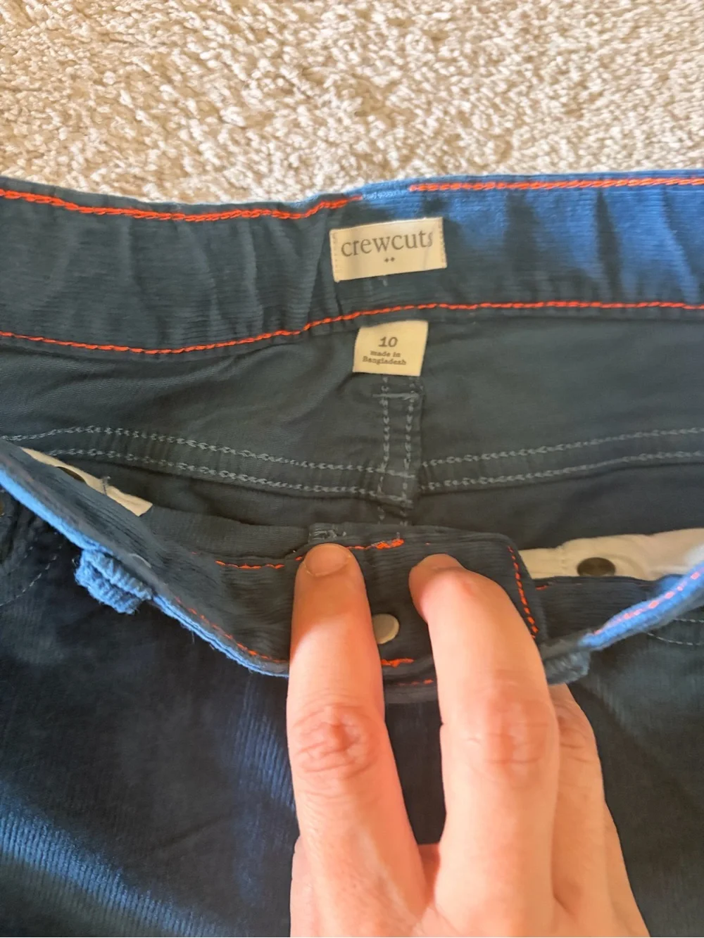 GAP CrewCuts Boys Straight Leg Jeans & Pants — White, Blue, grey Mix, sz 10